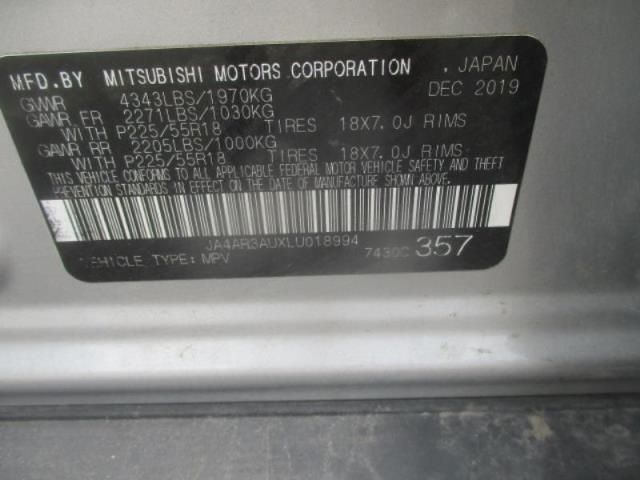 2020 MITSUBISHI OUTLANDER SPORT ES 2.0/SE 2.0 JA4AR3AUXLU018994