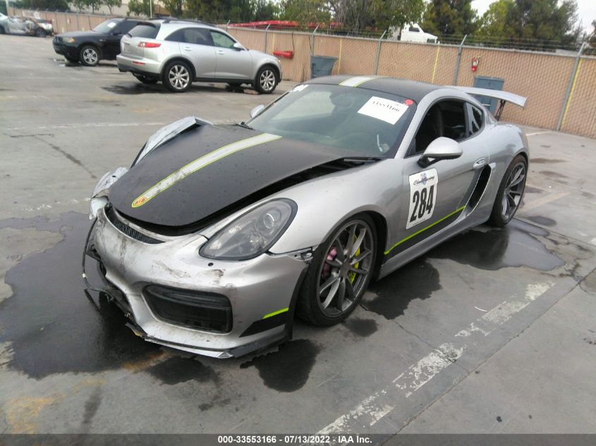 2016 PORSCHE CAYMAN GT4 WP0AC2A84GK192095