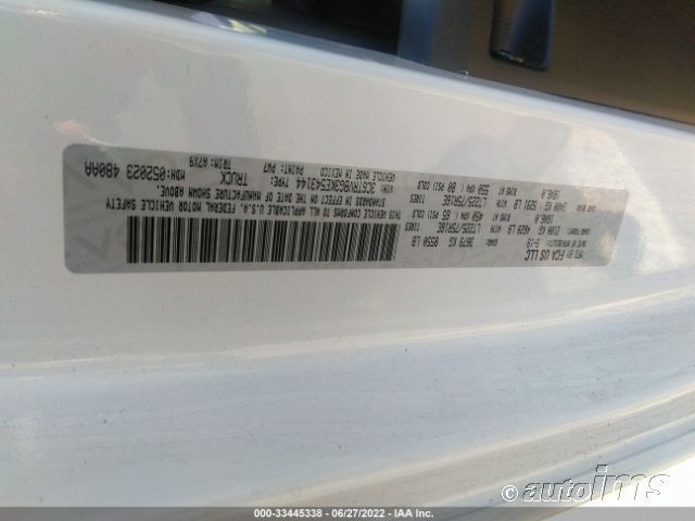 2019 RAM PROMASTER CARGO VAN 3C6TRVBG3KE543144