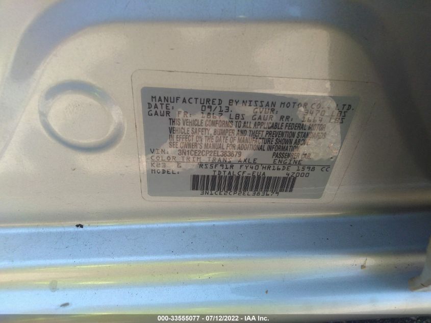 2014 NISSAN VERSA NOTE S 3N1CE2CP2EL383679