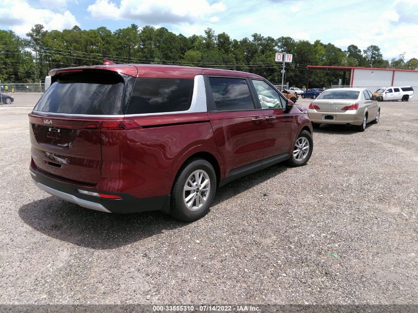 2022 KIA CARNIVAL LXS KNDNB4H37N6190504
