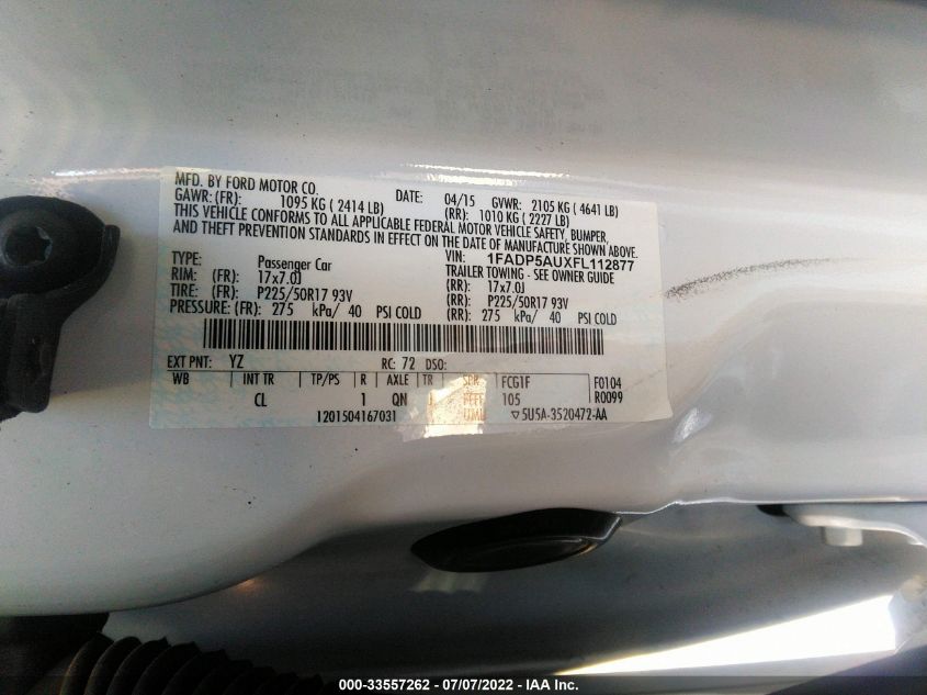 2015 FORD C-MAX HYBRID SE 1FADP5AUXFL112877
