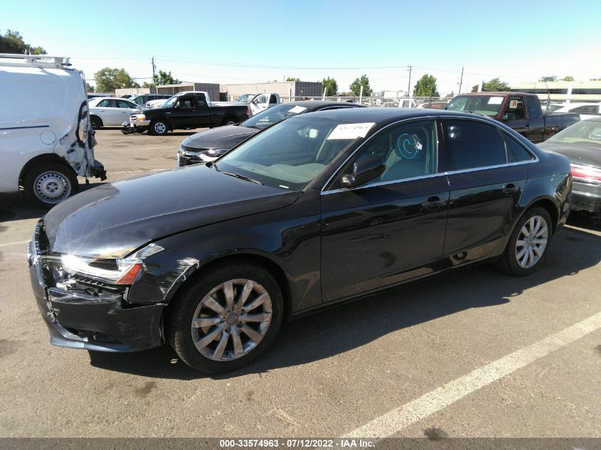 2013 AUDI A4 PREMIUM WAUAFAFL3DA163975
