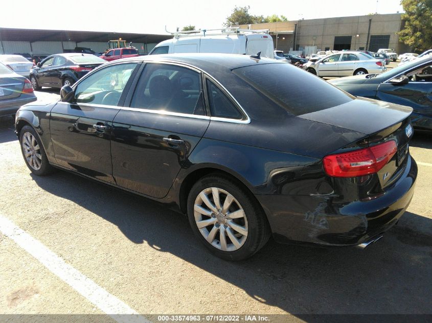 2013 AUDI A4 PREMIUM WAUAFAFL3DA163975