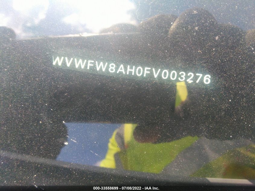 2015 VOLKSWAGEN EOS FINAL EDITION WVWFW8AH0FV003276