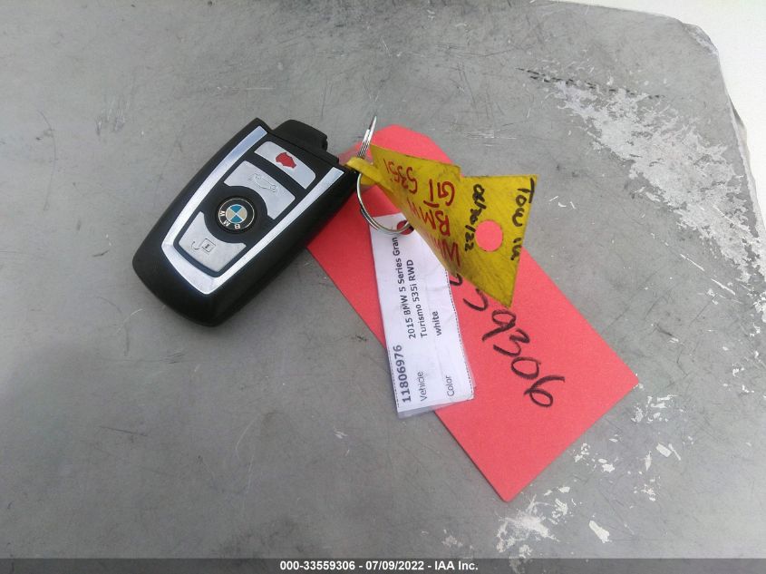 2015 BMW 5 SERIES GRAN TURISMO 535I WBA5M2C51FGH99235