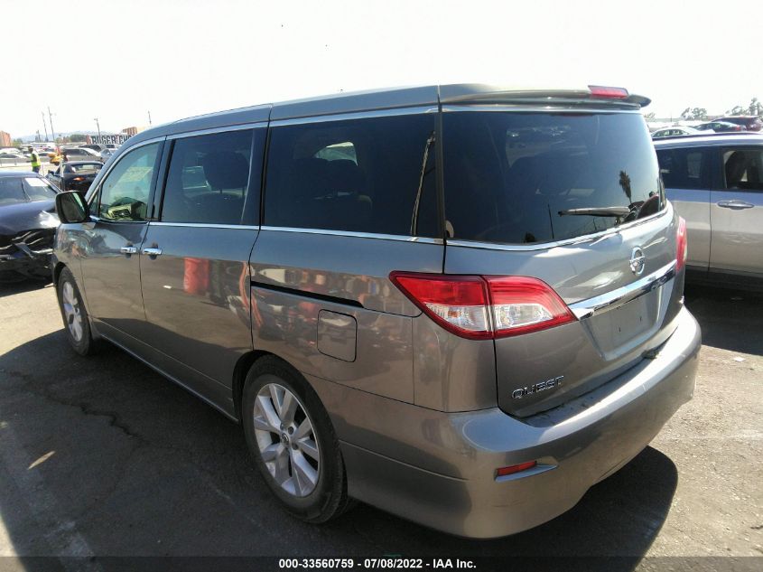 2013 NISSAN QUEST SV JN8AE2KP7D9062870