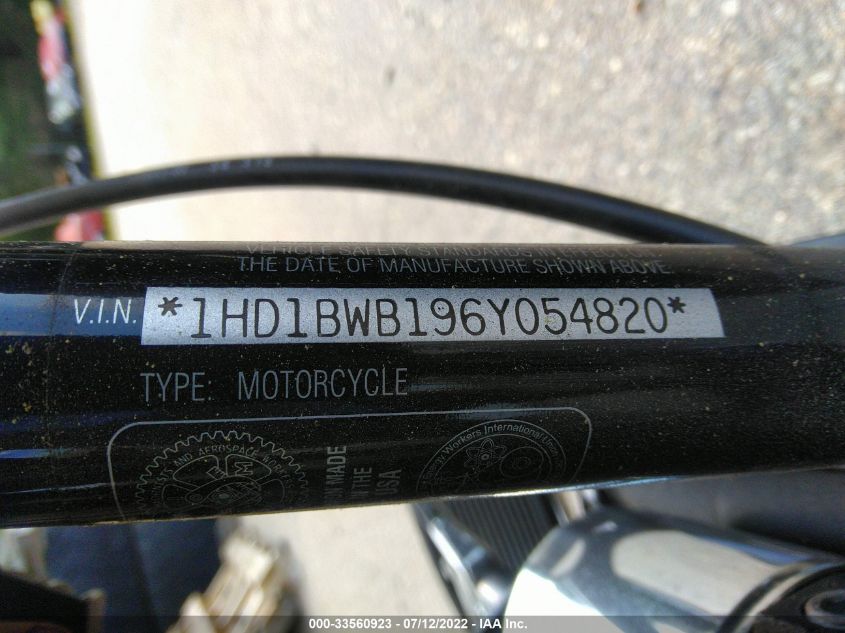 2006 HARLEY-DAVIDSON FLSTCI 1HD1BWB196Y054820
