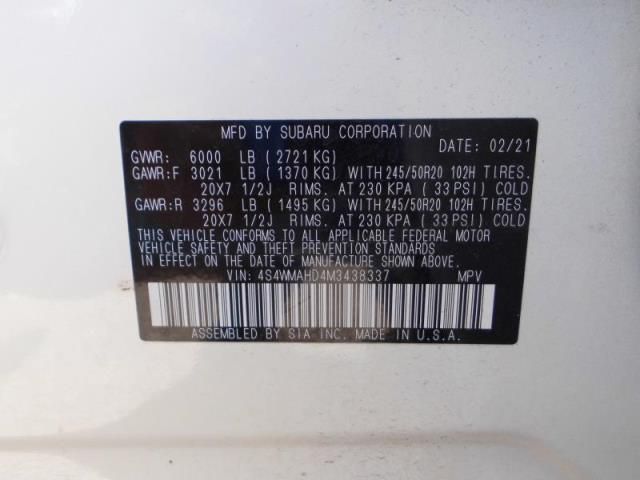 2021 SUBARU ASCENT PREMIUM 4S4WMAHD4M3438337