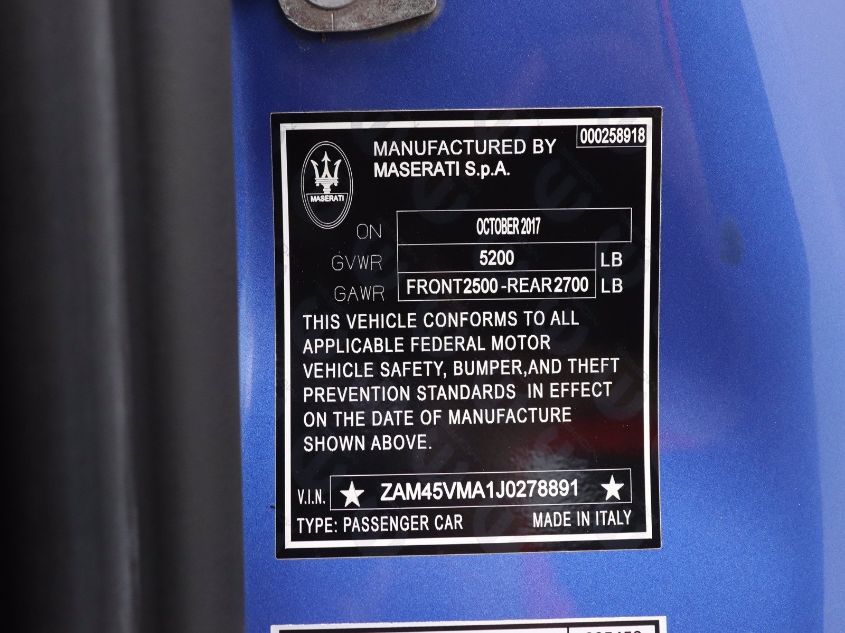 2018 MASERATI GRANTURISMO CONVERTIBLE SPORT/MC ZAM45VMA1J0278891