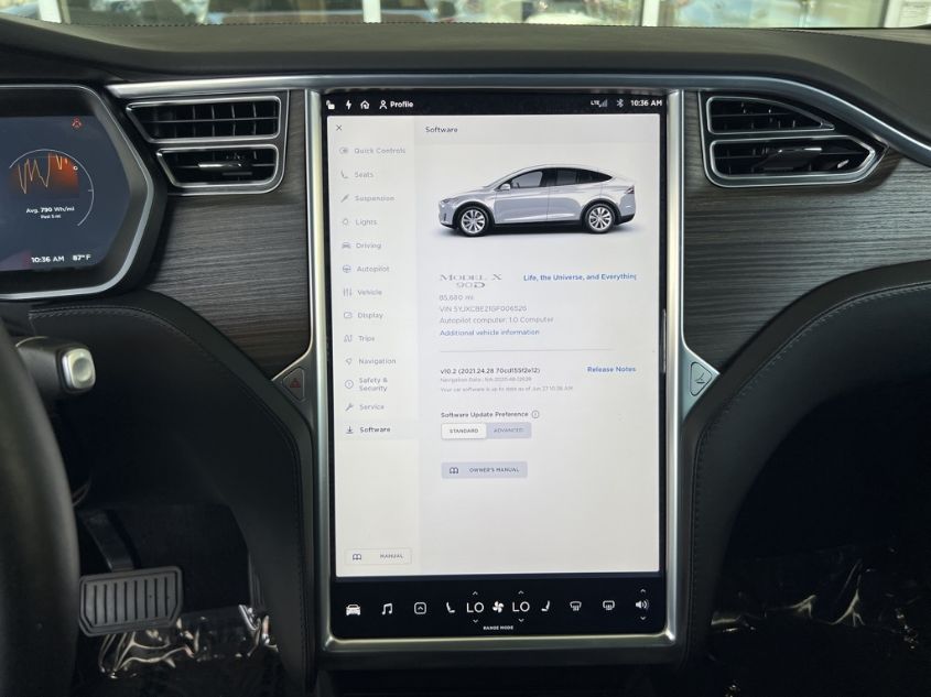 2016 TESLA MODEL X 70D/90D/75D/60D/P100D 5YJXCBE21GF006526