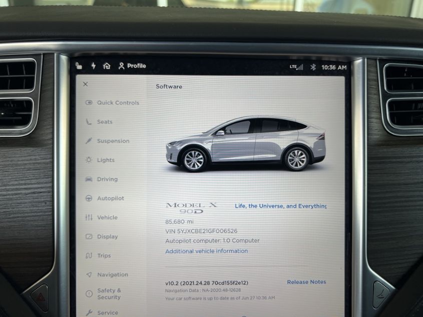 2016 TESLA MODEL X 70D/90D/75D/60D/P100D 5YJXCBE21GF006526