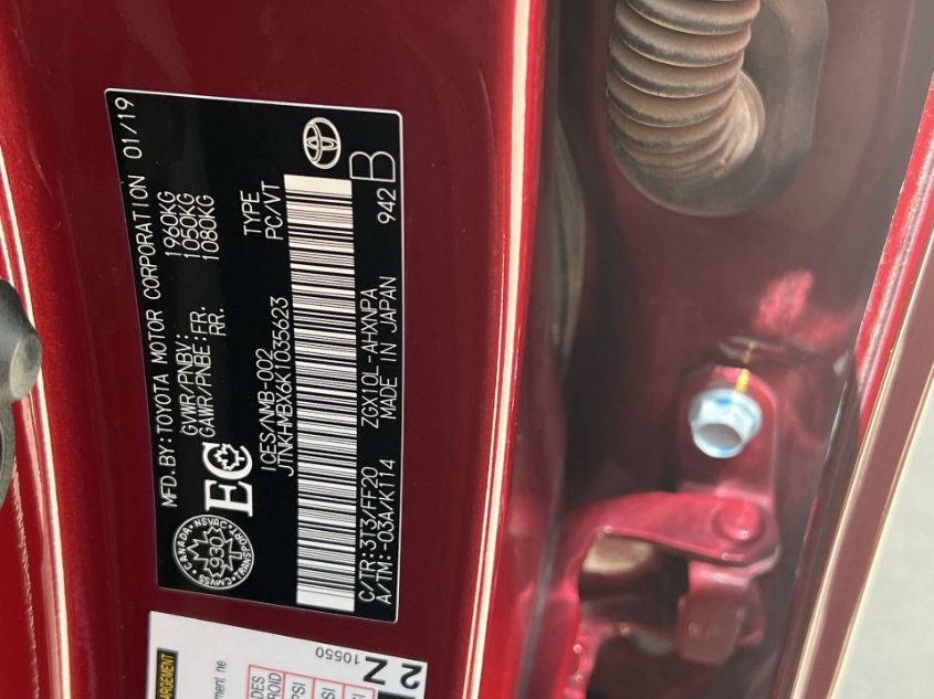 2019 TOYOTA C-HR XLE/LE/LIMITED JTNKHMBX6K1035623