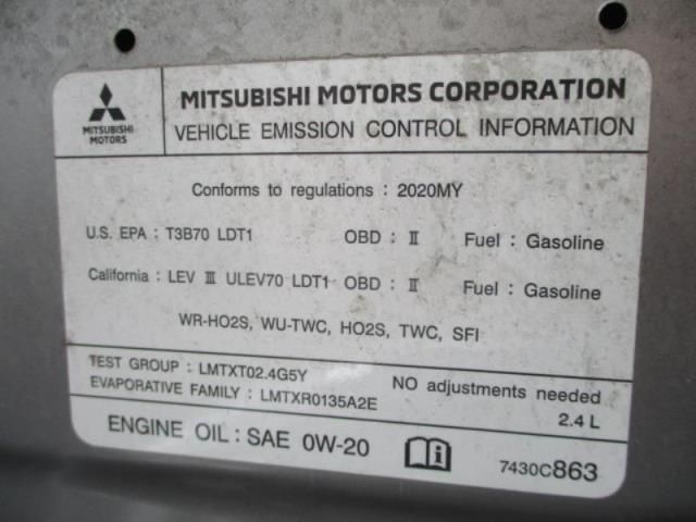 2020 MITSUBISHI OUTLANDER SE/SEL/LE/SP JA4AD3A30LJ000611