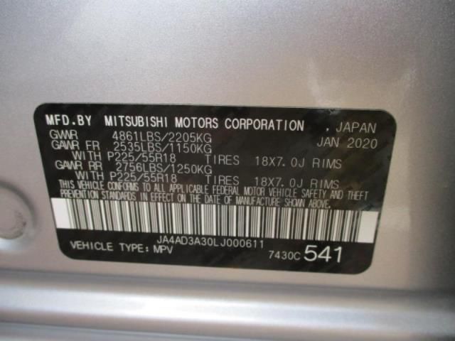 2020 MITSUBISHI OUTLANDER SE/SEL/LE/SP JA4AD3A30LJ000611