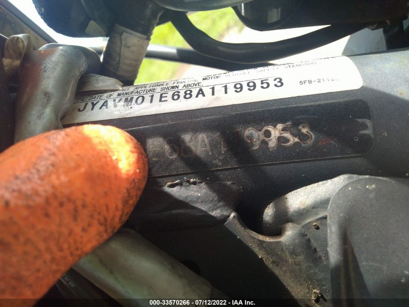 2008 YAMAHA XVS650 A/AT JYAVM01E68A119953