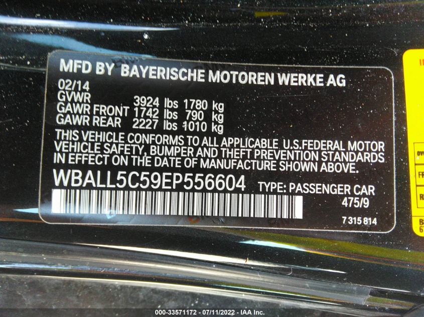 2014 BMW Z4 SDRIVE28I WBALL5C59EP556604