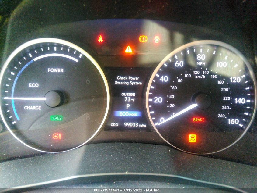 2014 LEXUS ES 300H HYBRID JTHBW1GG0E2066672