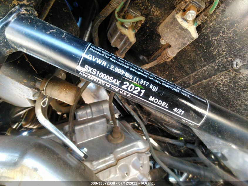 2021 HONDA SXS1000 S4 1HFVE06B0M4100135