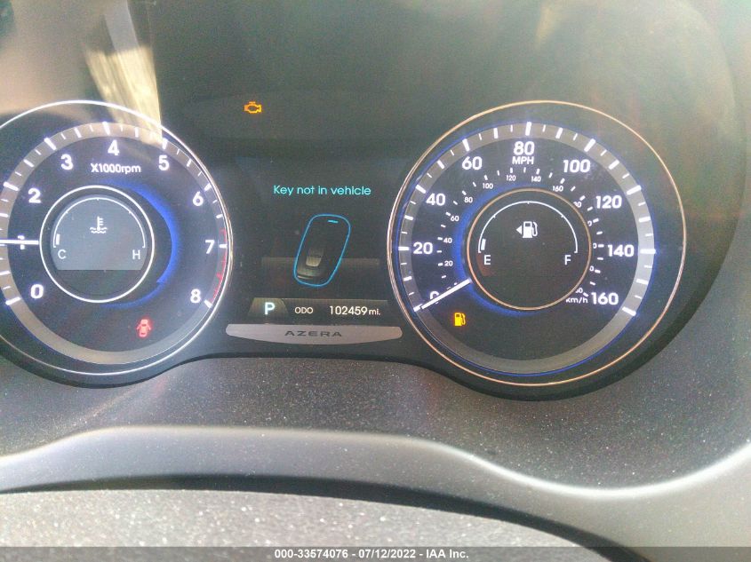 2014 HYUNDAI AZERA LIMITED KMHFH4JG3EA343047