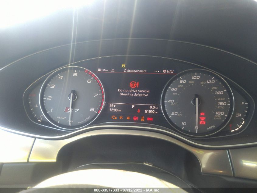 2017 AUDI S7 PREMIUM PLUS WAUWFAFC7HN005594