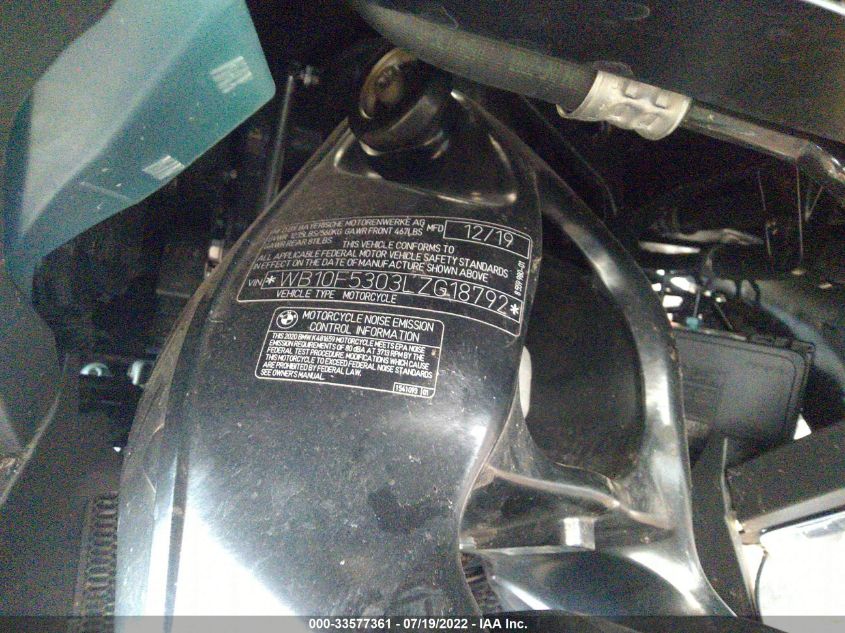 2020 BMW K1600 B WB10F5303LZG18792