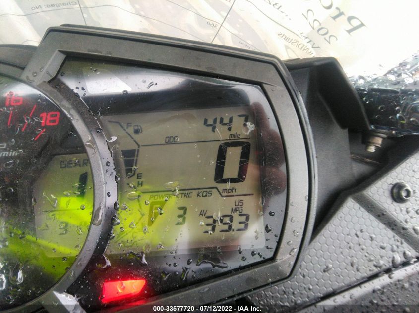 2022 KAWASAKI ZX636 K JKBZXJH16NA012487