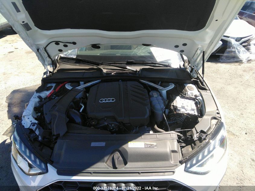2021 AUDI A4 SEDAN S LINE PREMIUM PLUS WAUEAAF4XMA039243