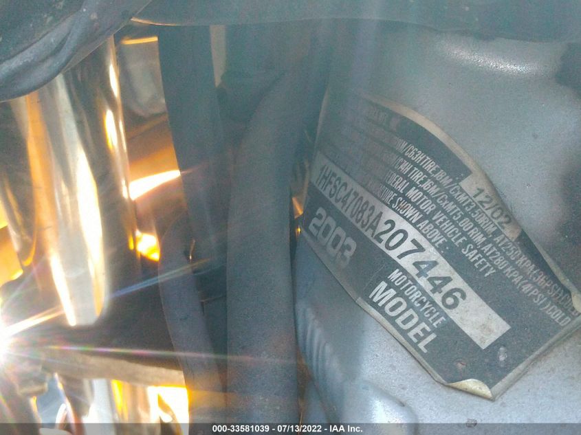 2003 HONDA GL1800 1HFSC47083A207446