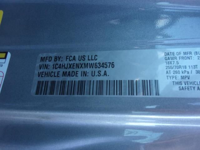 2021 JEEP WRANGLER UNLIMITED SAHARA 1C4HJXENXMW634576