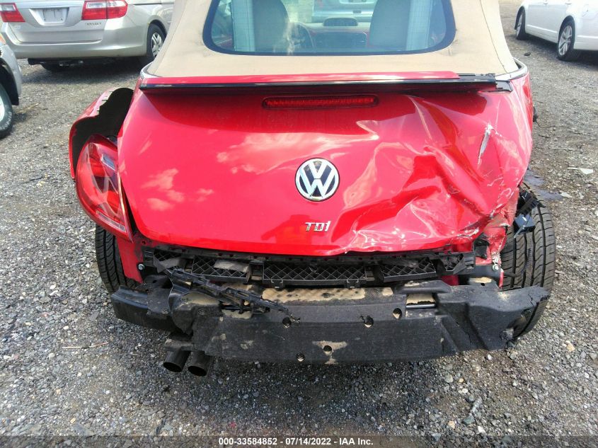 2014 VOLKSWAGEN BEETLE CONVERTIBLE 2.0L TDI 3VW5L7AT4EM823854