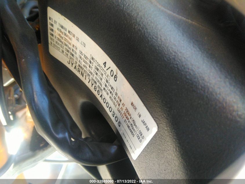 2006 YAMAHA FZ1 S JYARN17Y86A000305