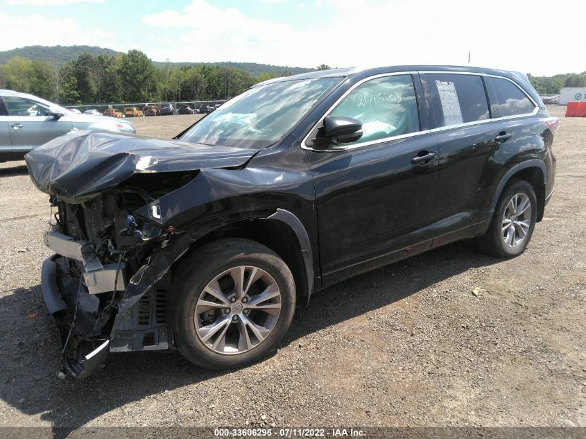 2014 TOYOTA HIGHLANDER XLE 5TDJKRFH6ES005174
