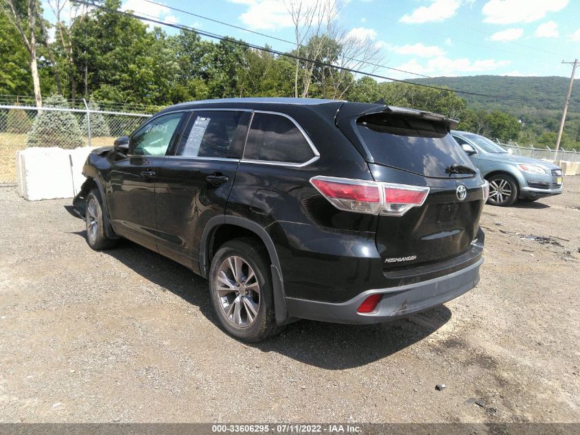 2014 TOYOTA HIGHLANDER XLE 5TDJKRFH6ES005174