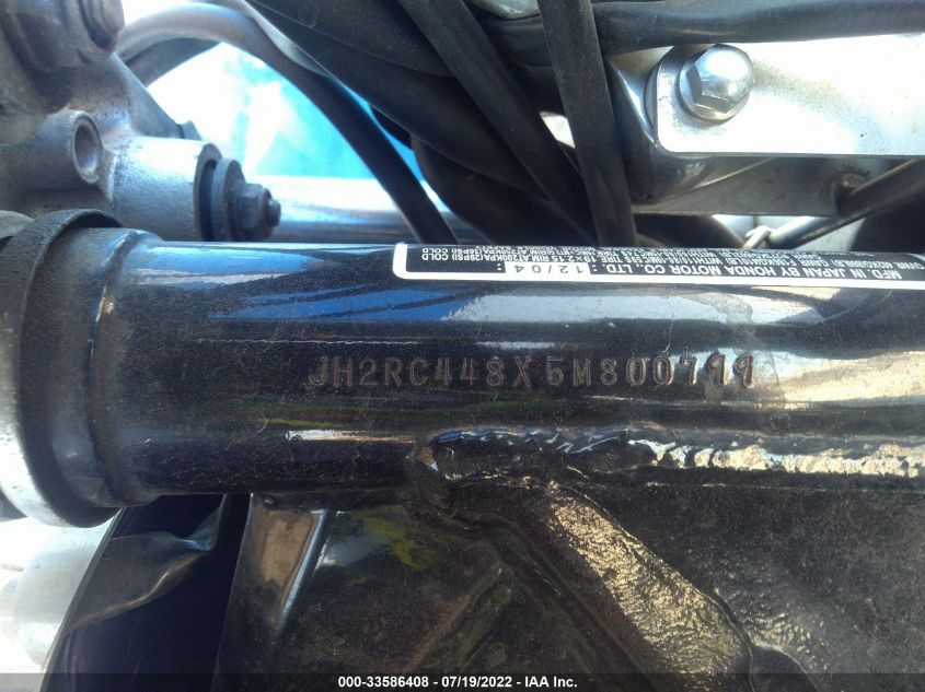 2005 HONDA VT750 DC JH2RC448X5M800799