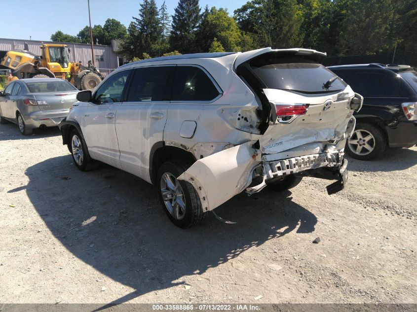 2015 TOYOTA HIGHLANDER HYBRID LIMITED 5TDDCRFH2FS010982