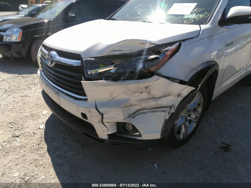2015 TOYOTA HIGHLANDER HYBRID LIMITED 5TDDCRFH2FS010982