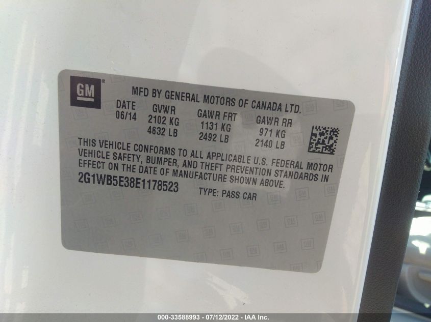 2014 CHEVROLET IMPALA LIMITED LT 2G1WB5E38E1178523