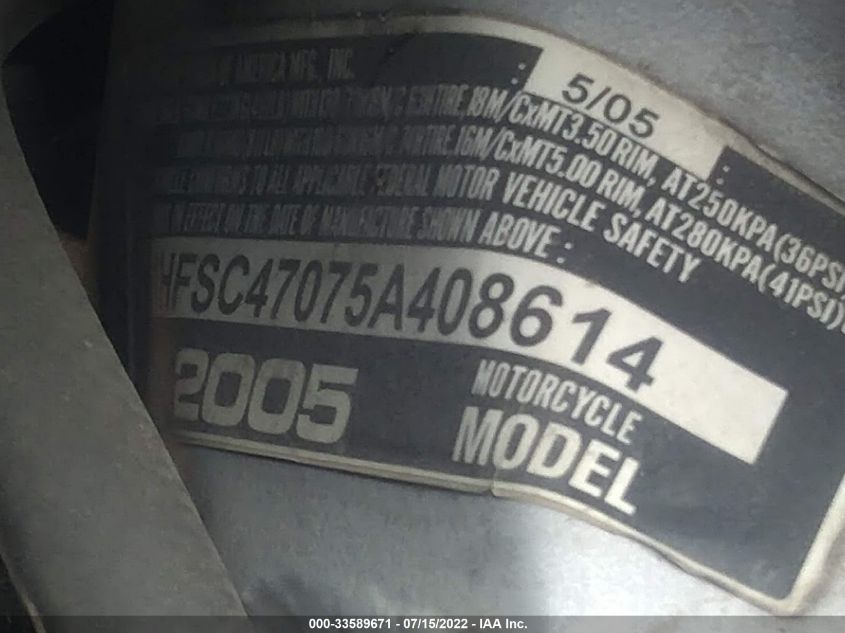 2005 HONDA GL1800 1HFSC47075A408614