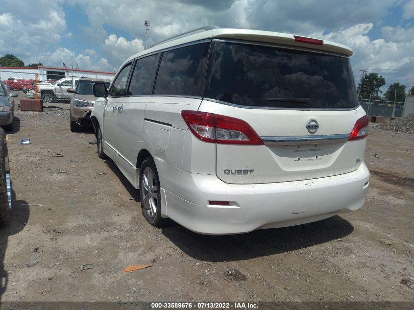 2013 NISSAN QUEST SL JN8AE2KP7D9069804