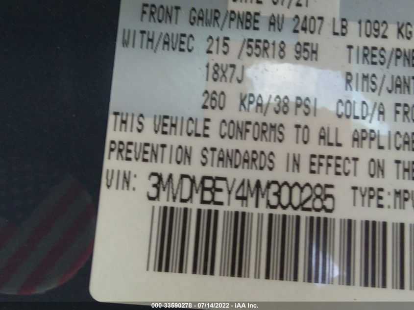 2021 MAZDA CX-30 TURBO PREMIUM PLUS 3MVDMBEY4MM300285