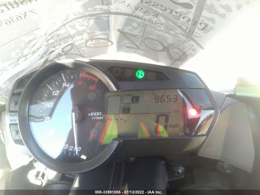 2013 KAWASAKI ZX636 E JKBZXJE13DA001093
