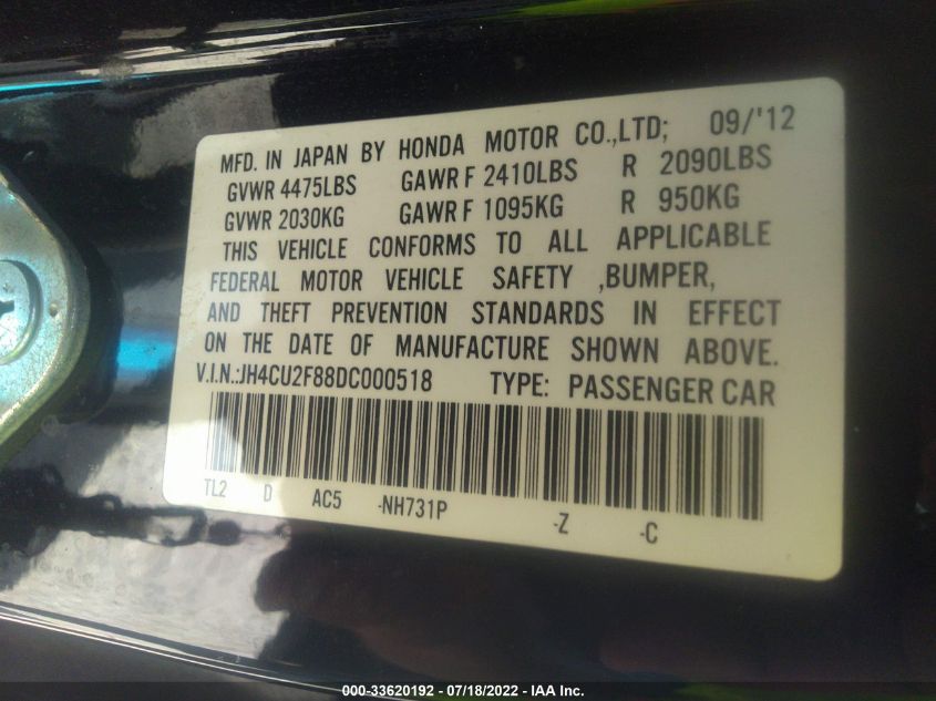 2013 ACURA TSX SPECIAL EDITION JH4CU2F88DC000518