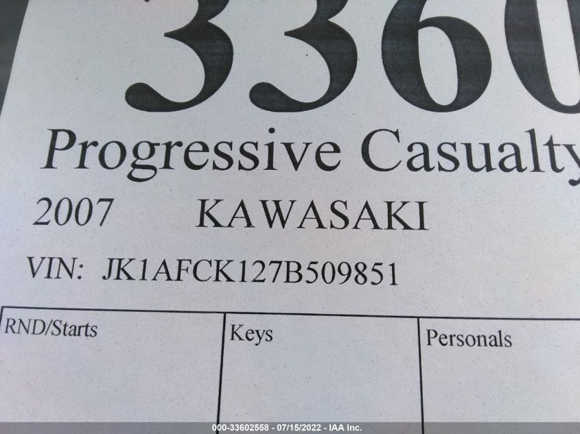 2007 KAWASAKI KAF620 K JK1AFCK127B509851