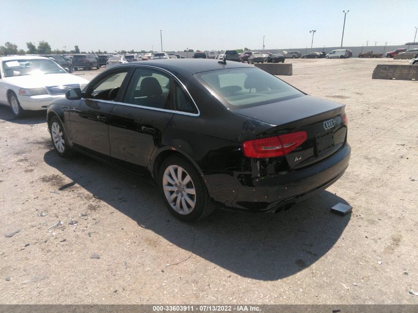 2013 AUDI A4 PREMIUM WAUAFAFL6DN022181