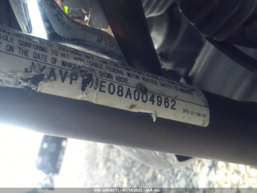 2008 YAMAHA XV1700 PC JYAVP19E08A004962