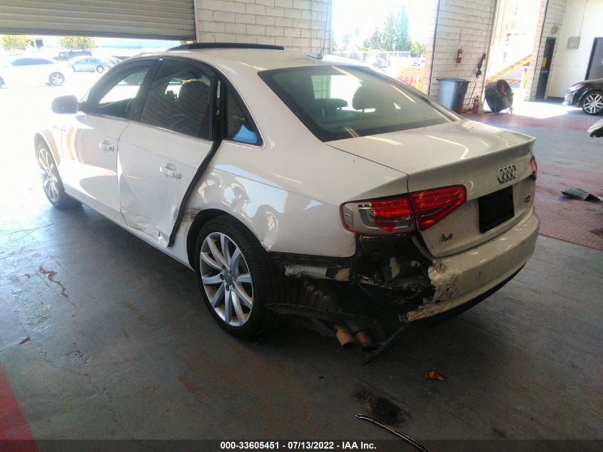 2013 AUDI A4 PREMIUM PLUS WAUFFAFL4DN047781