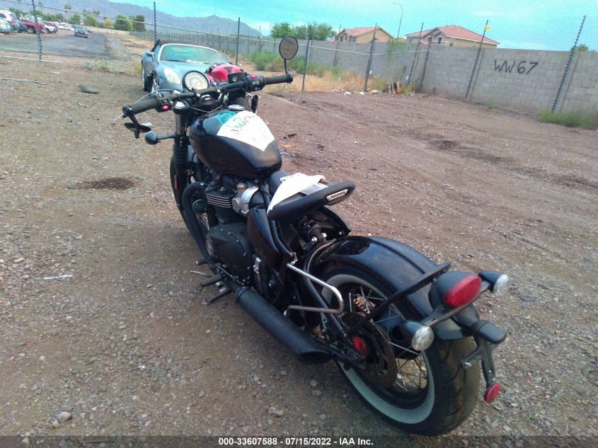 2018 TRIUMPH MOTORCYCLE BONNEVILLE BOBBER BLACK SMTD53HL7JT865293