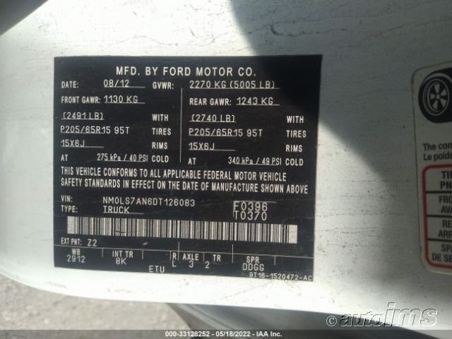 2013 FORD TRANSIT CONNECT XL NM0LS7AN6DT126083