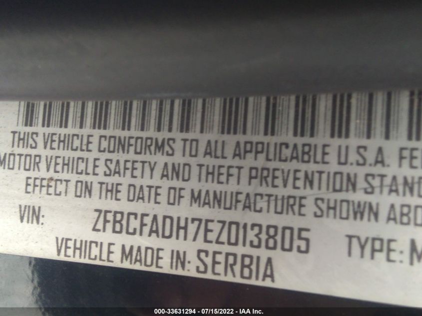 2014 FIAT 500L TREKKING ZFBCFADH7EZ013805